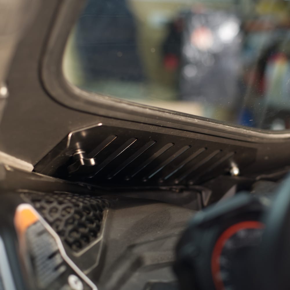 can-am x3 extremalshield windshield vents inside view