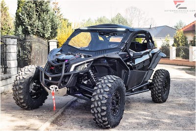 can-am x3 extremalshield windshield photo in action