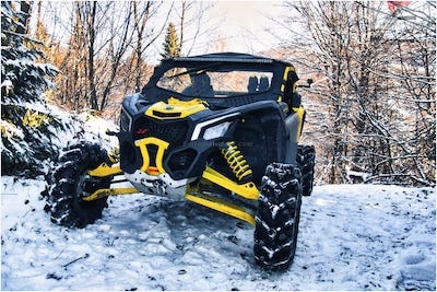can-am x3 extremalshield windshield photo in action